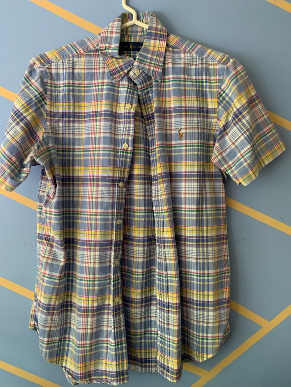 Polo by Ralph Lauren Multicolor Pastel Plaid Short-Sleeve Button-Down Shirt